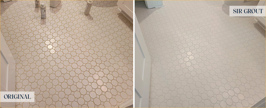 Floor Before and After a Flawless Grout Sealing in Mission Viejo, CA 