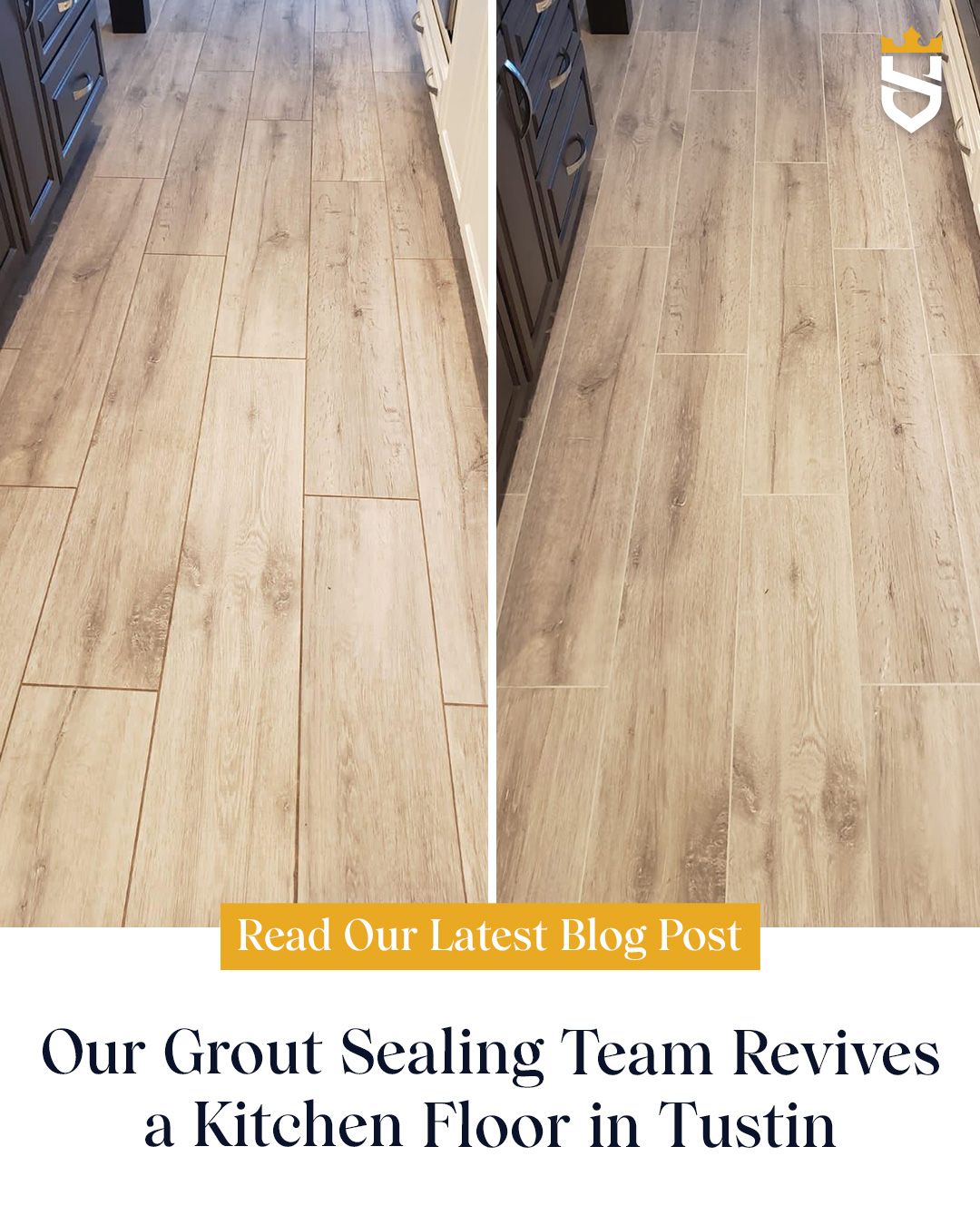 Our Grout Sealing Team Revives a Kitchen Floor in Tustin