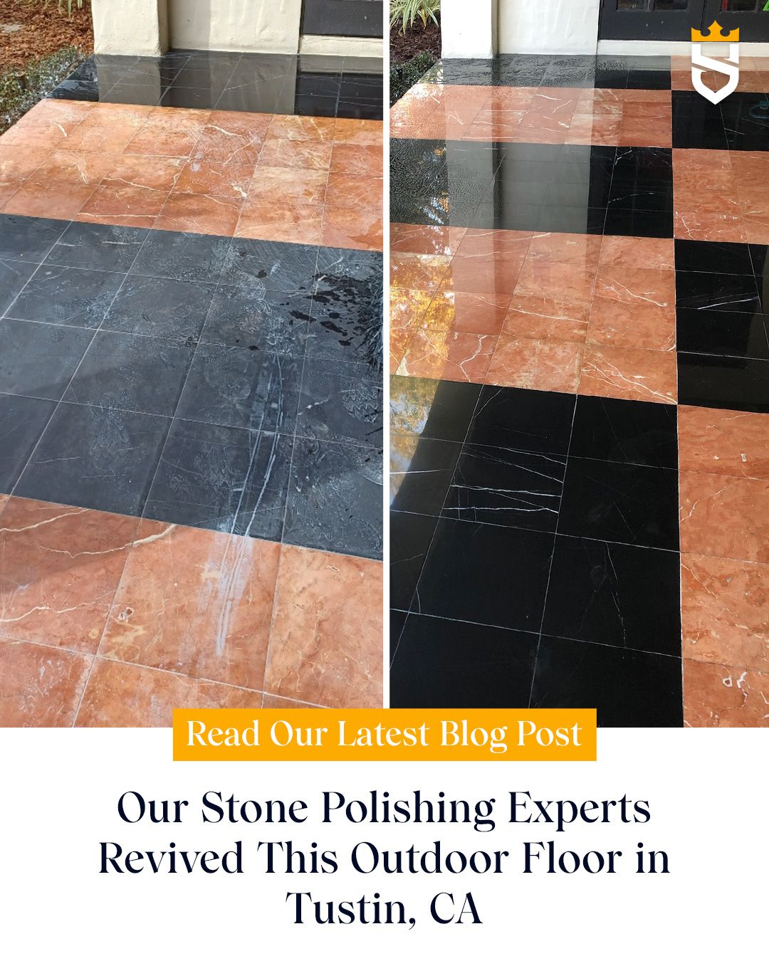 Our Stone Polishing Experts Revived This Outdoor Floor in Tustin, CA